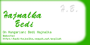 hajnalka bedi business card